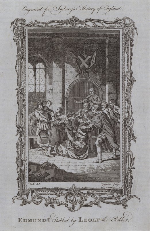 I. Edmundot leszúrta Rabló Leolf (metszet) alkotó: Samuel (after) Wale