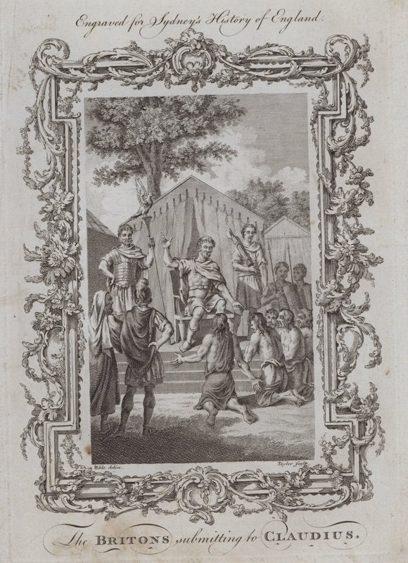 A britek alávetik magukat Claudiusnak (metszet) alkotó: Samuel (after) Wale