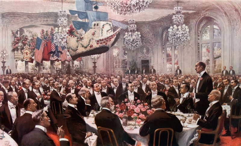 A zarándokok bankettje a Savoyban alkotó: Samuel Begg