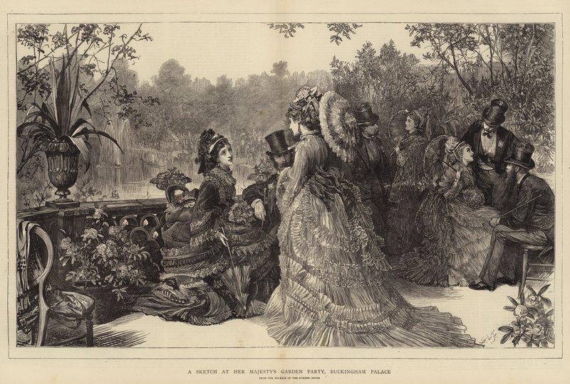 Vázlat Őfelsége kerti partiján, Buckingham-palota alkotó: Samuel Luke Fildes