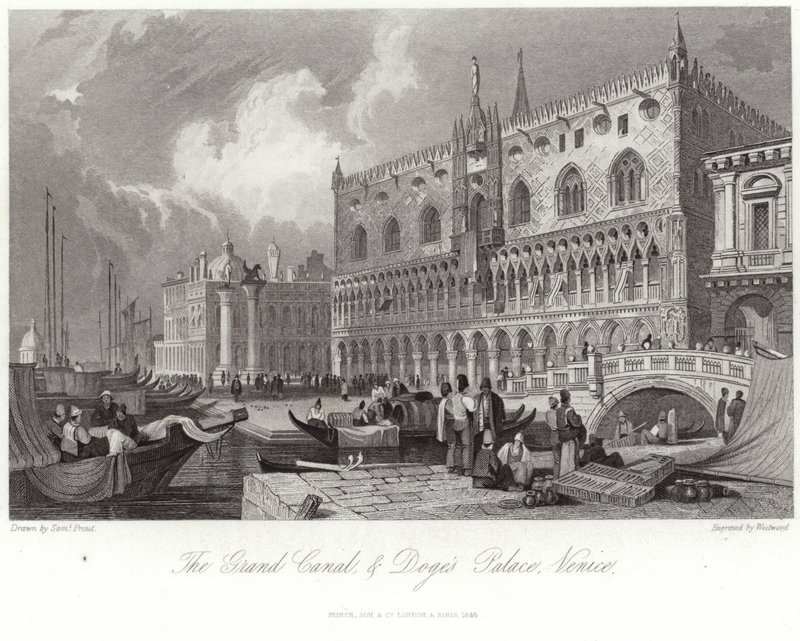 A Canal Grande és a Dózse-palota alkotó: Samuel Prout