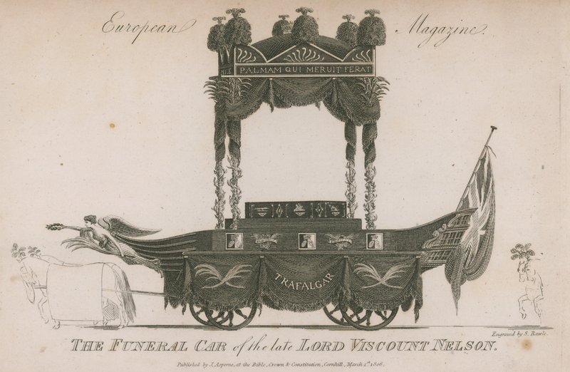 A néhai Lord Viscount Nelson temetési autója alkotó: Samuel Rawle