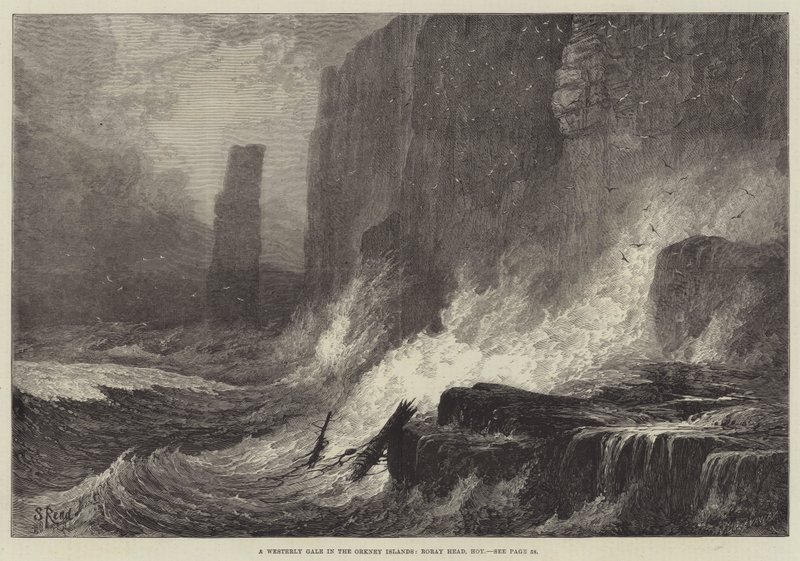Westerly Gale az Orkney-szigeteken, Roray Head, Hoy alkotó: Samuel Read