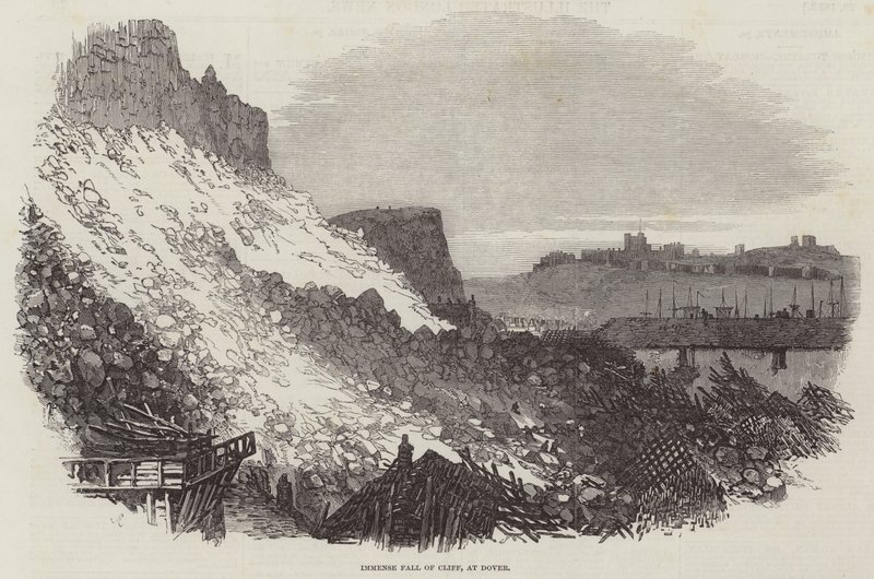 Cliff hatalmas esése, Doverben alkotó: Samuel Read