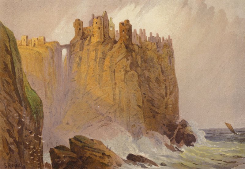 Írország északi részén, Dunluce kastély (színes litho) alkotó: Samuel Read