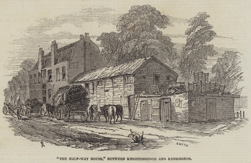 A Half-Way House, Knightsbridge és Kensington között alkotó: Samuel Read