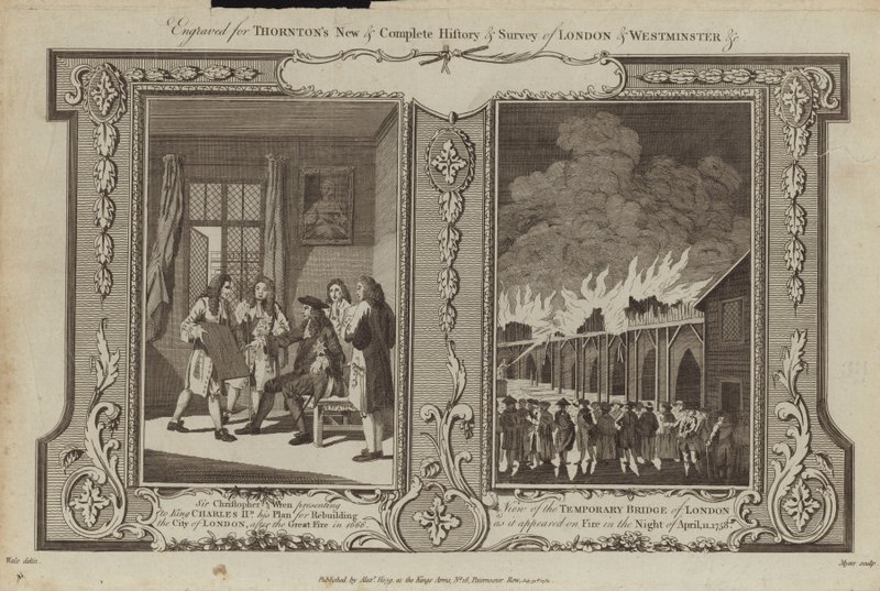 Az 1666-os és 1758-as londoni tűzvész alkotó: Samuel Wale