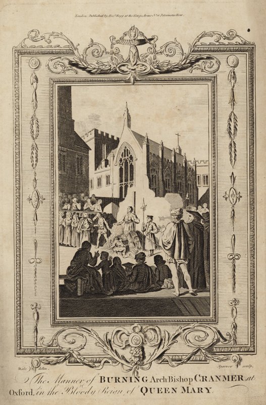 Cranmer érsek elégetésének módja Oxfordban alkotó: Samuel Wale