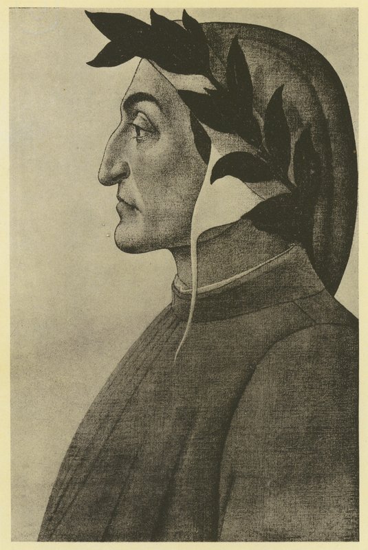 Botticelli: Dante Alighieri (f/w fotó) alkotó: Sandro (after) Botticelli