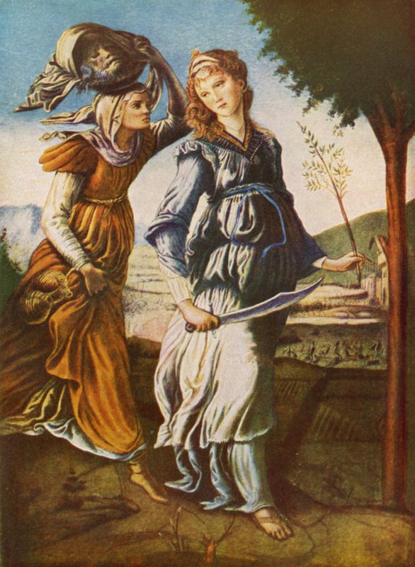Judit és szolgája Holofernész fejével alkotó: Sandro Botticelli