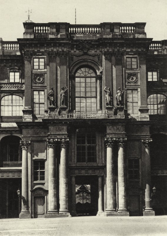 Berlin: Das Schloss, Aus dem inneren Schlosshof; The Royal Palace, Part of the Inner Court (b/w photo) alkotó: Sasha Stone