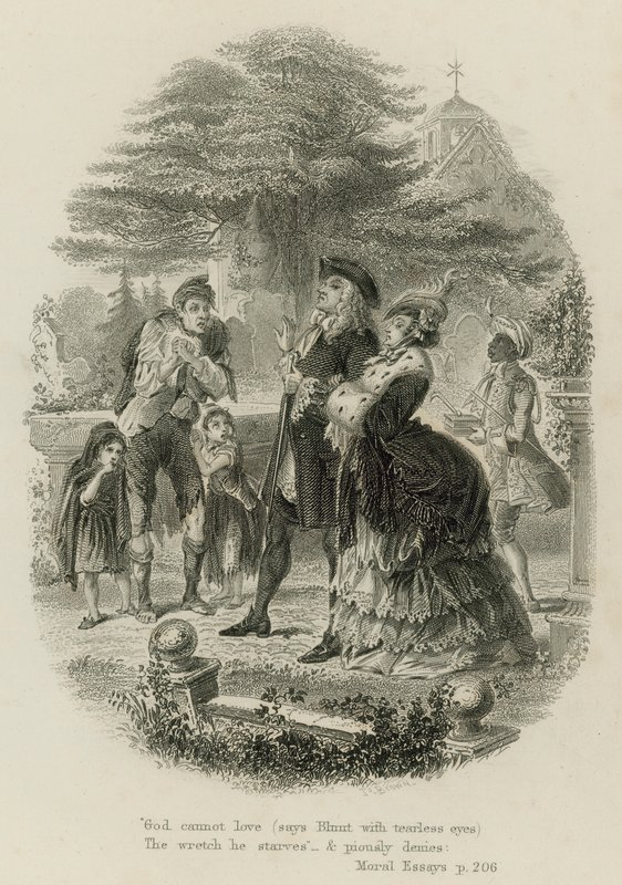 Jelenet az erkölcsi esszékből, Alexander Pope (metszet) alkotó: Scottish School