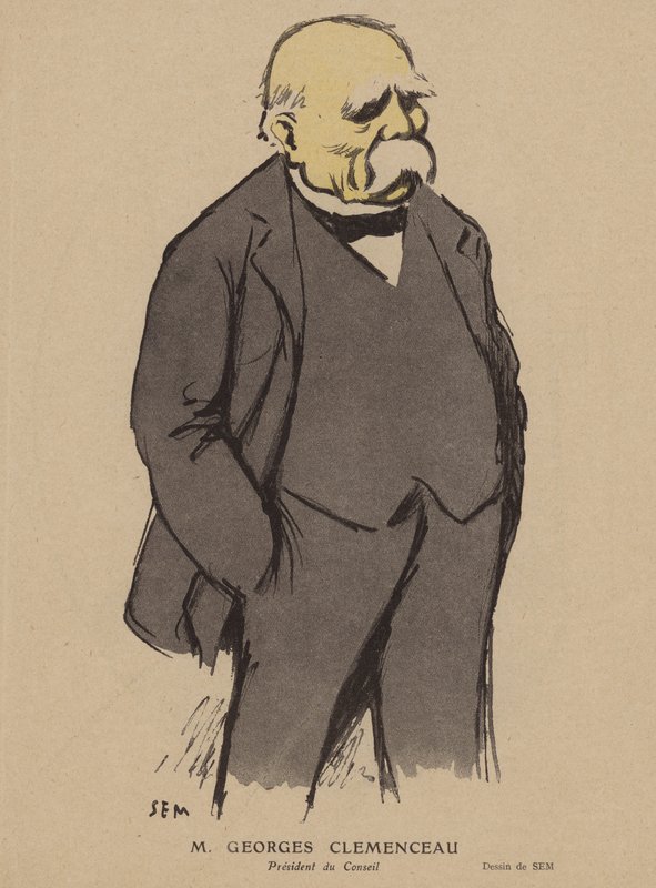 Georges Clemenceau francia politikus (színes litó) alkotó: Sem