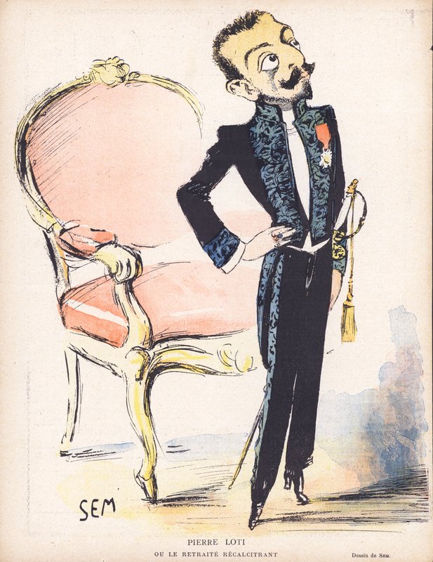 Pierre Loti, francia tengerésztiszt és regényíró (színes litho) alkotó: Sem