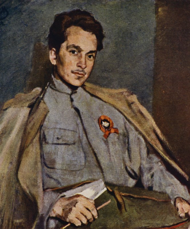 Dmitrij Furmanov orosz író és forradalmár portréja alkotó: Sergei Vasilievich Malyutin