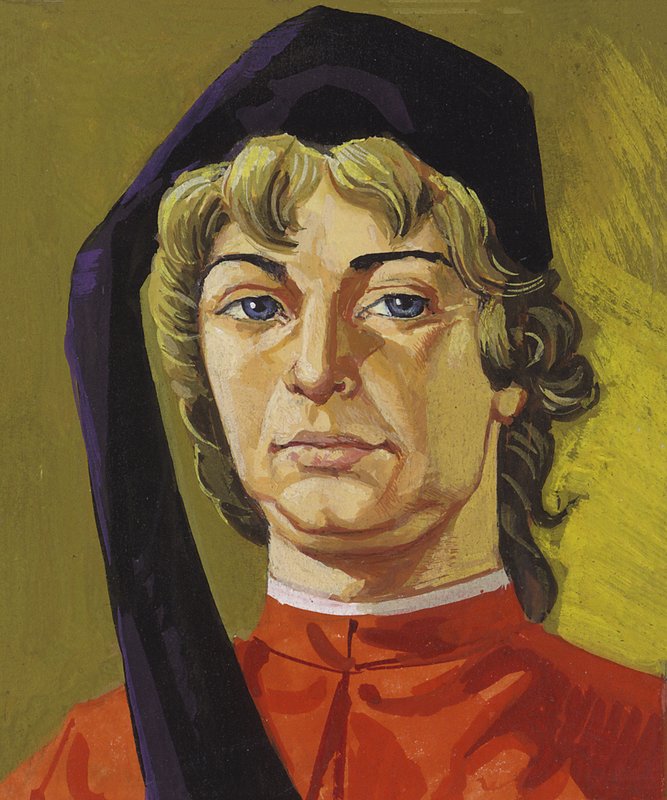 Amerigo Vespucci (gouache, papír) alkotó: Severino Baraldi