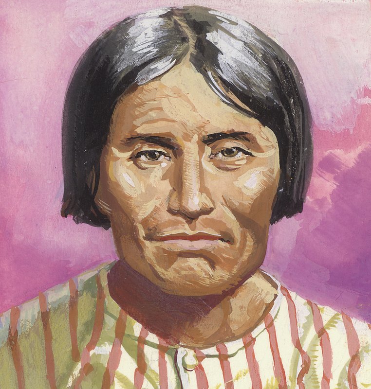 Kintpuash főnök (gouache, papír) alkotó: Severino Baraldi