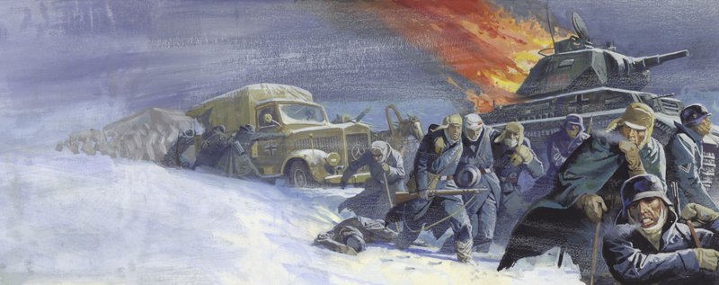 Német katonák a sztálingrádi csata után alkotó: Severino Baraldi