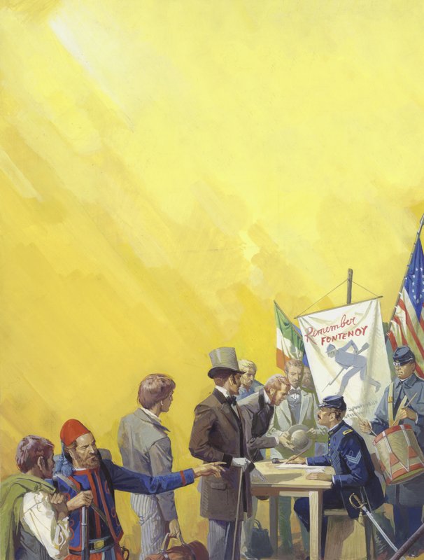 Ír toborzás az amerikai polgárháborúban alkotó: Severino Baraldi