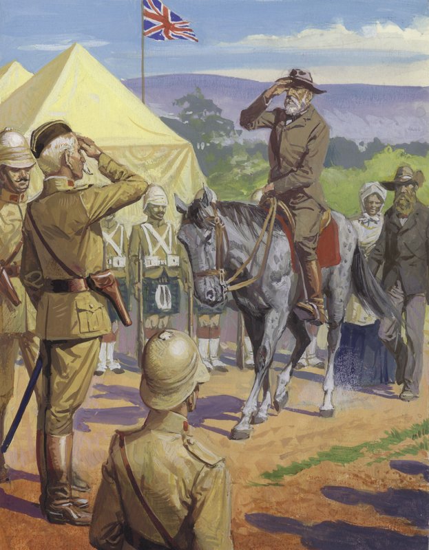 Pier Cronje megadja magát Lord Robertsnek alkotó: Severino Baraldi
