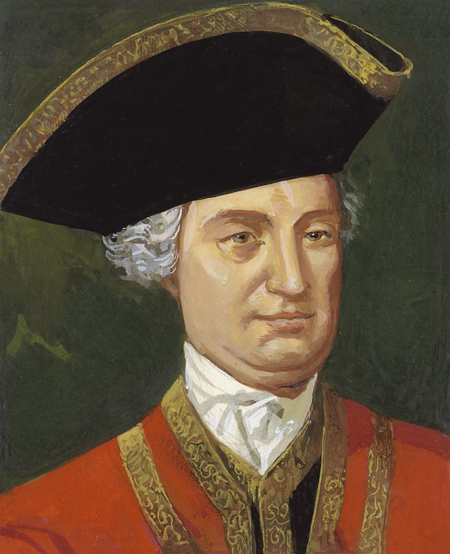 Robert Clive indiai portréja (gouache, papír) alkotó: Severino Baraldi
