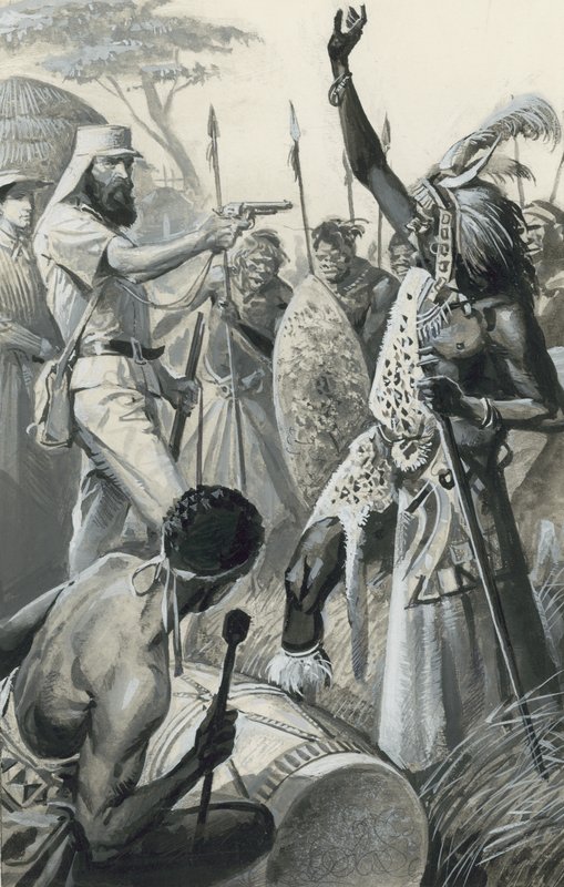 Samuel Baker (gouache, papír) alkotó: Severino Baraldi