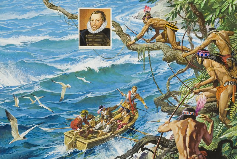 Sir Francis Drake (1540-96 körül) (gouache, papír) alkotó: Severino Baraldi