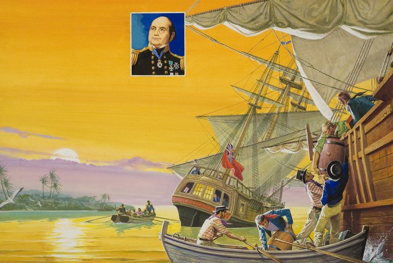 Sir John Franklin (1786-1847) (gouache, papír) alkotó: Severino Baraldi