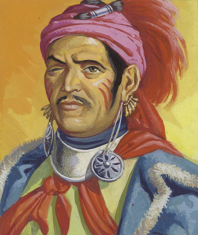 Tecumseh és Tenskwatawa (gouache, papír) alkotó: Severino Baraldi