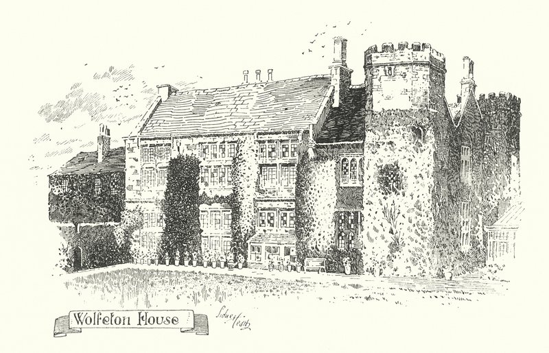 Dorset: Wolfeton House (litográfia) alkotó: Sidney Heath