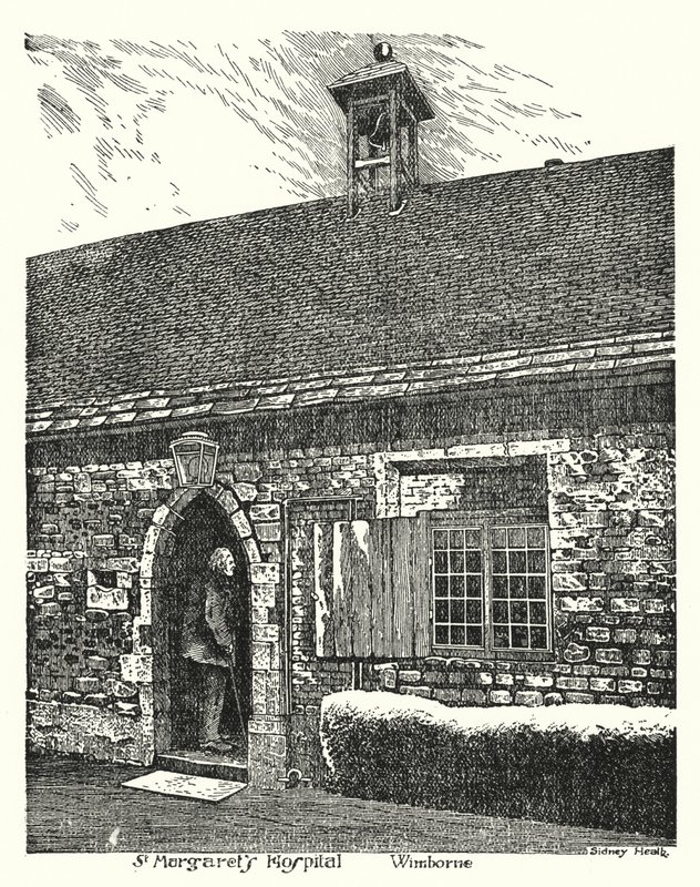 Szent Margit Kórház, Wimborne (metszet) alkotó: Sidney Heath