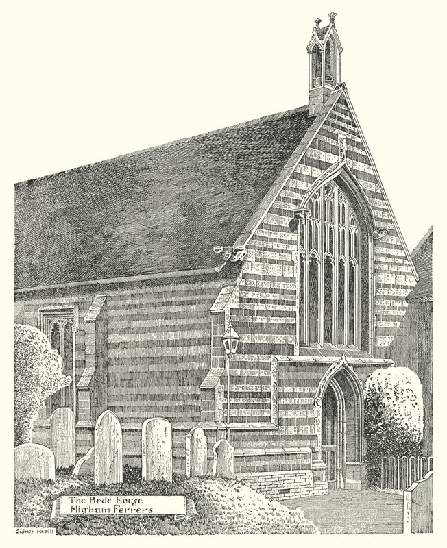A Bede-ház, Higham Ferrers (metszet) alkotó: Sidney Heath
