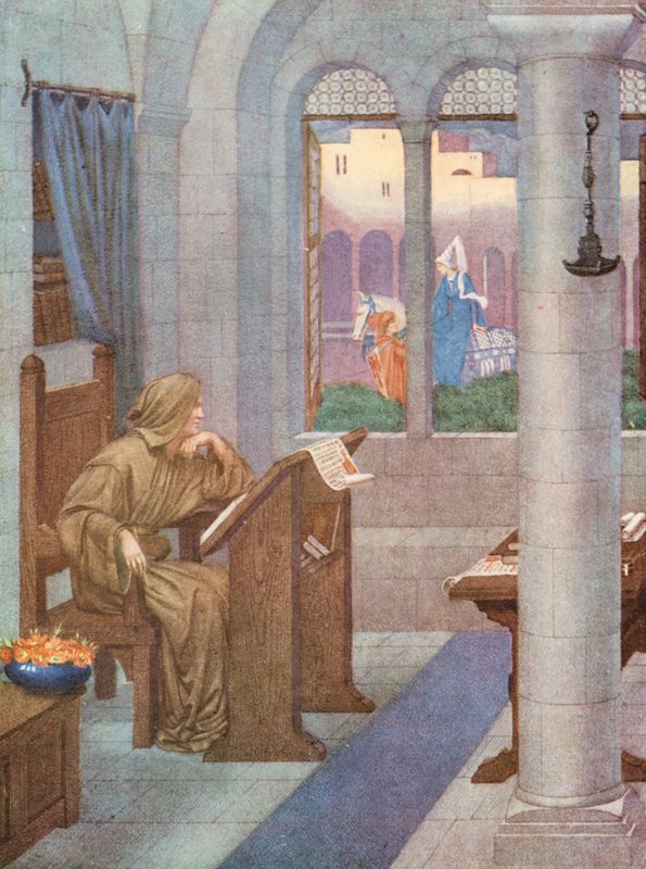 Az arany legenda: Scriptorium (színes litográfia) alkotó: Sidney Meteyard