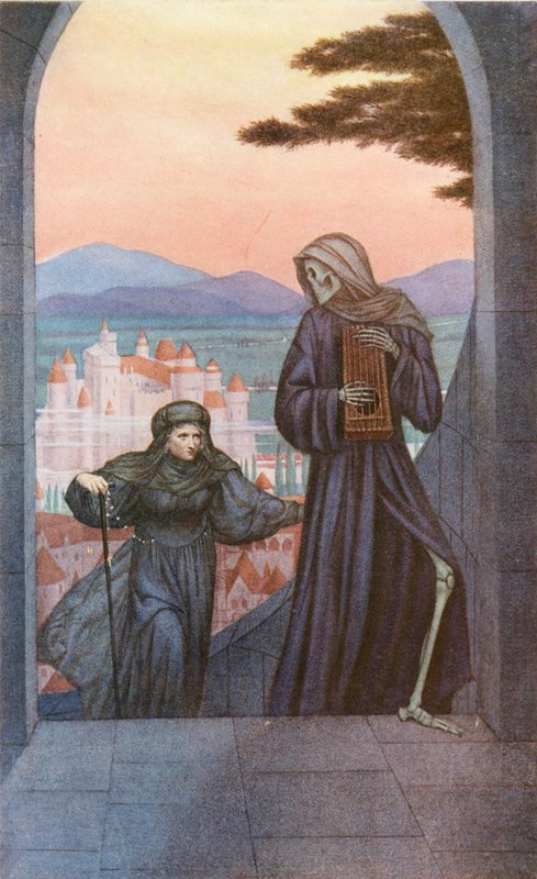 Az arany legenda: A haláltánc (színes litográfia) alkotó: Sidney Meteyard