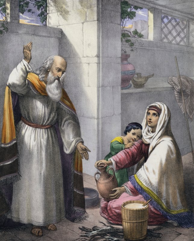 Illés és a sarephati özvegy (színes metszet) alkotó: Siegfried Detler Bendixen