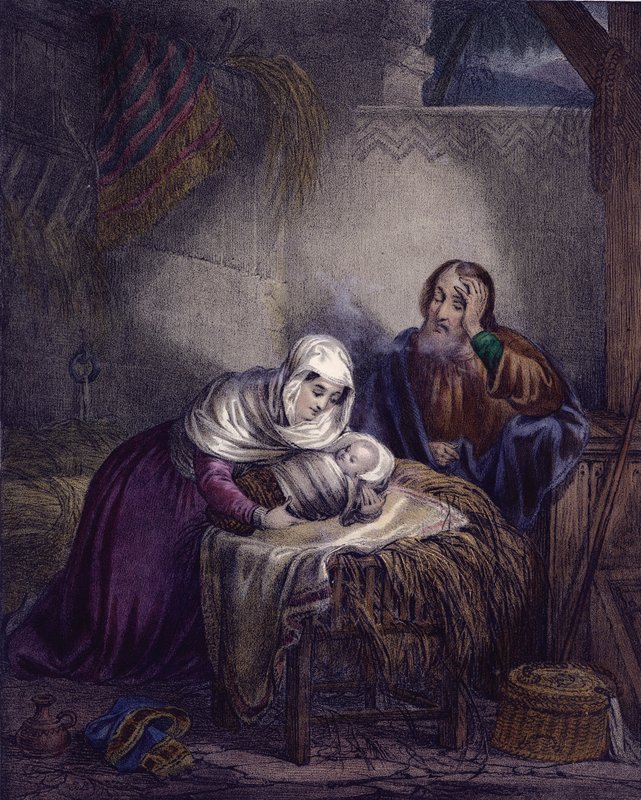 Krisztus születése (színes litho) alkotó: Siegfried Detler Bendixen