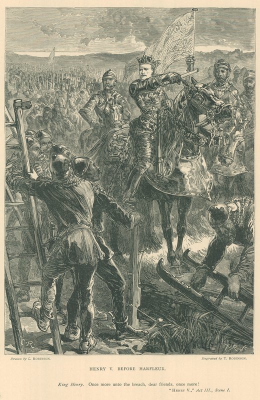 Illusztráció Shakespeare V. Henrik királyához alkotó: Sir John Charles Robinson