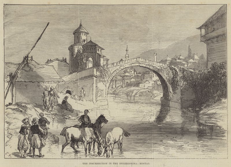 A felkelés Hercegovinában, Mostar alkotó: Sir John Charles Robinson
