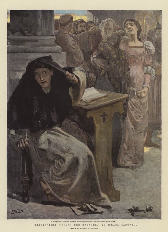 Az álmodó József illusztrálása, írta Israel Zangwill (kromolito) alkotó: Solomon Joseph Solomon