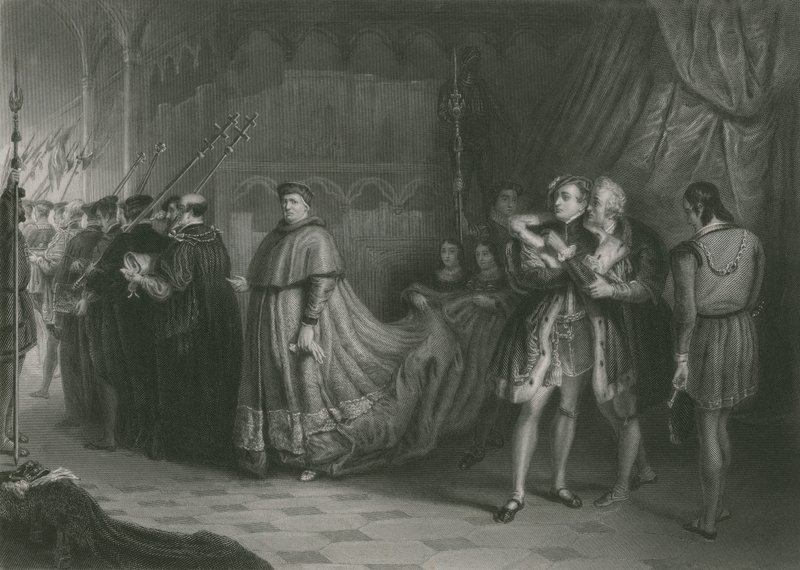 Wolsey és Buckingham vitája, VIII. Henrik király alkotó: Solomon Alexander Hart