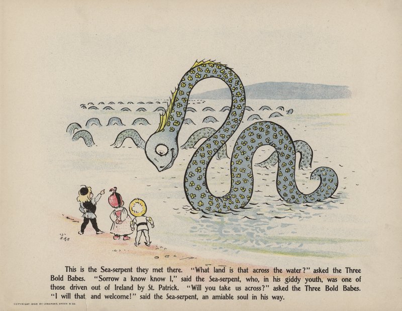 Illusztráció a Három bátor kisbaba további tetteihez (színes litográfia) alkotó: Sophia Rosamond Praeger