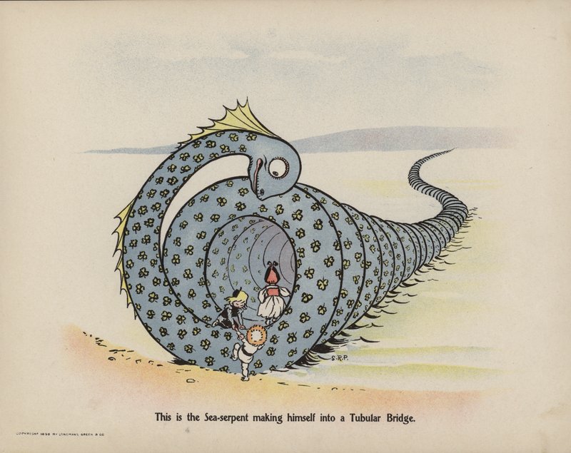 Illusztráció a Három bátor kisbaba további tetteihez (színes litográfia) alkotó: Sophia Rosamond Praeger