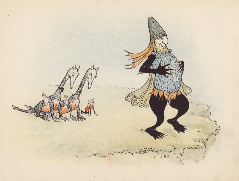 S Rosamond Praeger illusztrációja a Little Twin Dragons-hoz (színes litográfia) alkotó: Sophia Rosamond Praeger