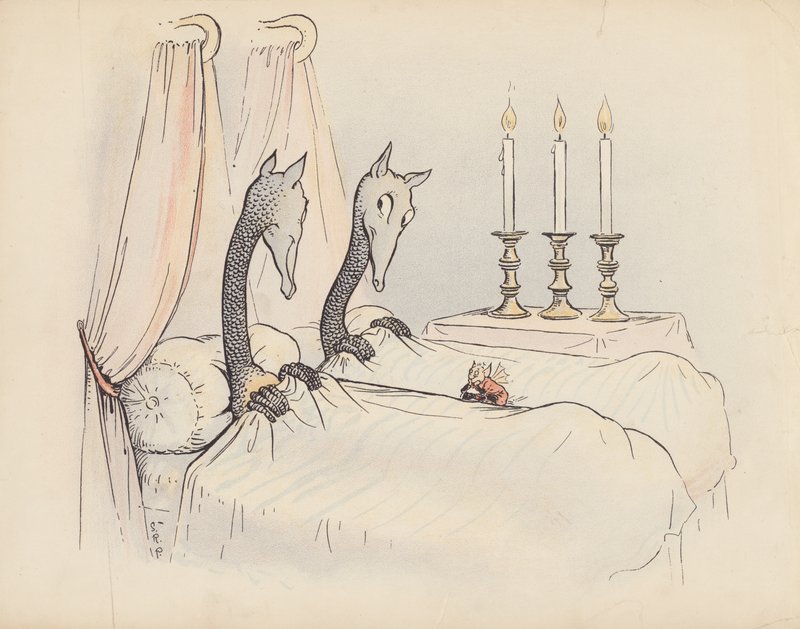 S Rosamond Praeger illusztrációja a Little Twin Dragons-hoz (színes litográfia) alkotó: Sophia Rosamond Praeger