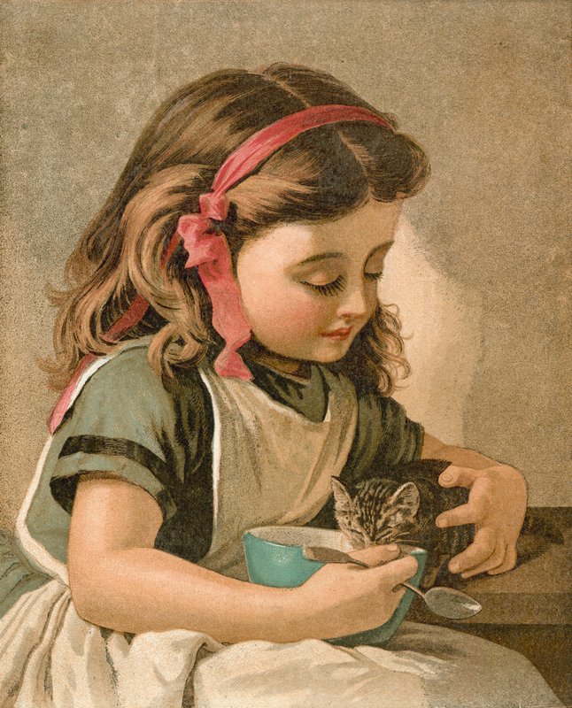 Kitty reggelije alkotó: Sophie Gengembre Anderson