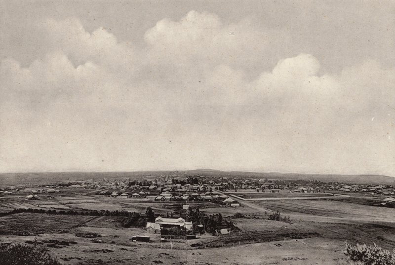 Bloemfontein panorámája (fekete-fehér fotó) alkotó: South African Photographer