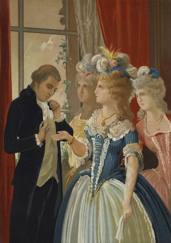 Alessandro Cagliostro és Marie Antoinette a Petit Trianonban, Versailles alkotó: Spanish School
