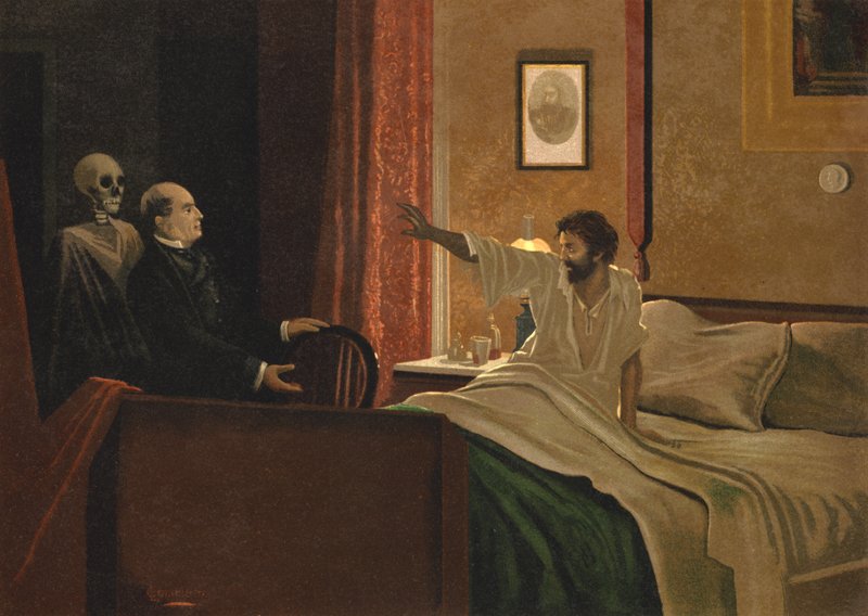 "Ott van, doktor. Még mindig látom" alkotó: Spanish School