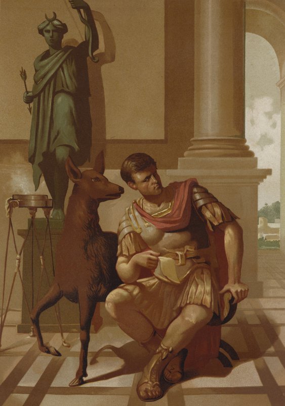 Quintus Sertorius és őzike alkotó: Spanish School