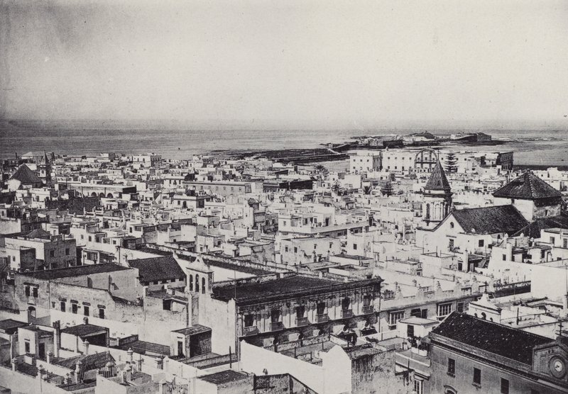 Cadiz: Általános kilátás a Tavira tornyáról (f/w fotó) alkotó: Spanish Photographer